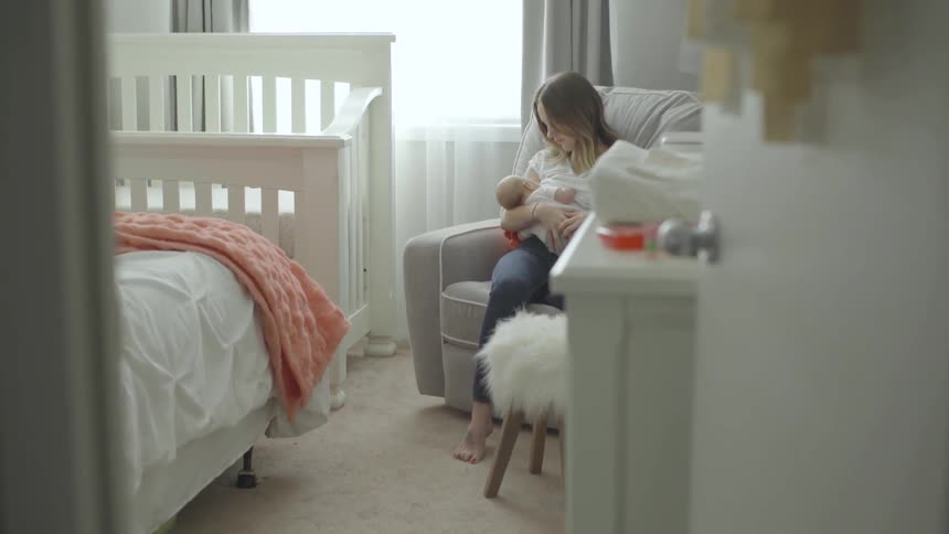Mother And Baby At Home