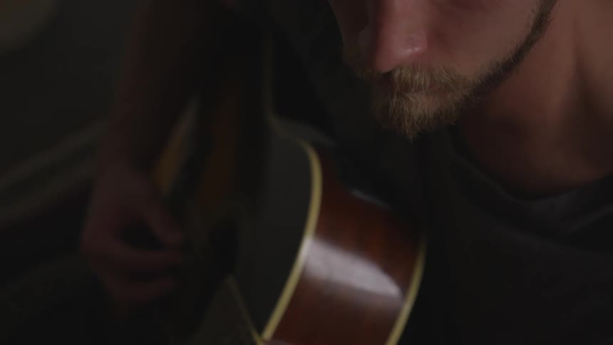 Musician In Small Apartment In New York City