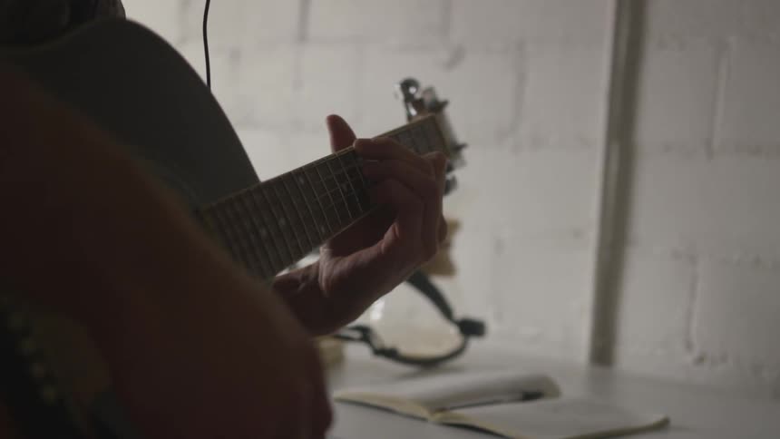 Musician In Small Apartment In New York City