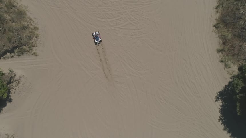 People Riding Four Wheelers In The Sand