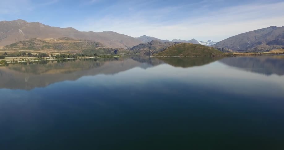 Mountains reflecting on a calm lake