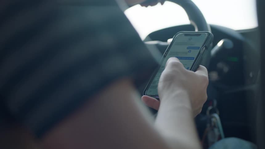 Man On Phone While Driving
