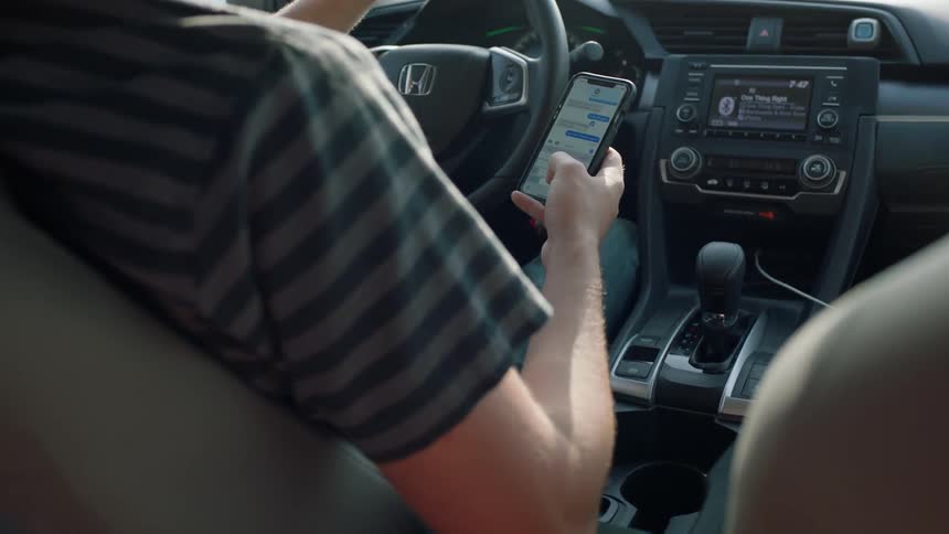 Man On Phone While Driving