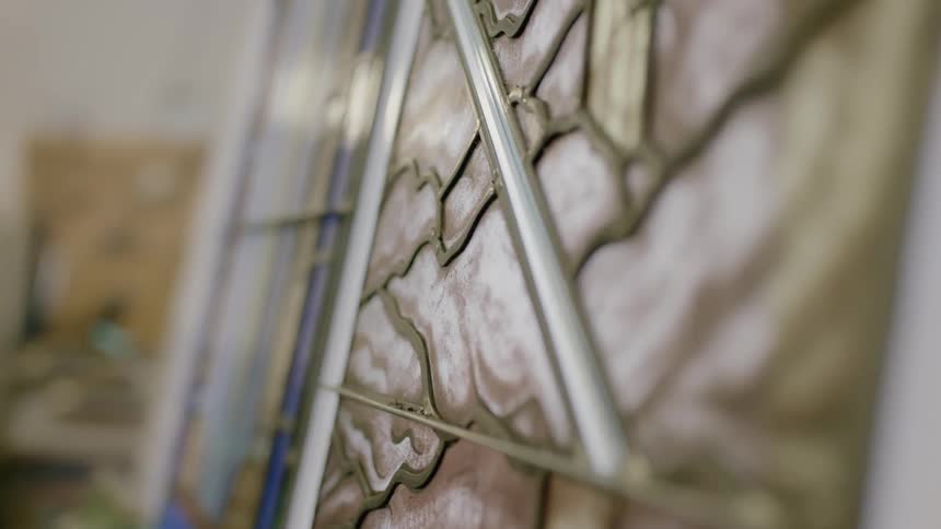 Bronze detail on display artwork