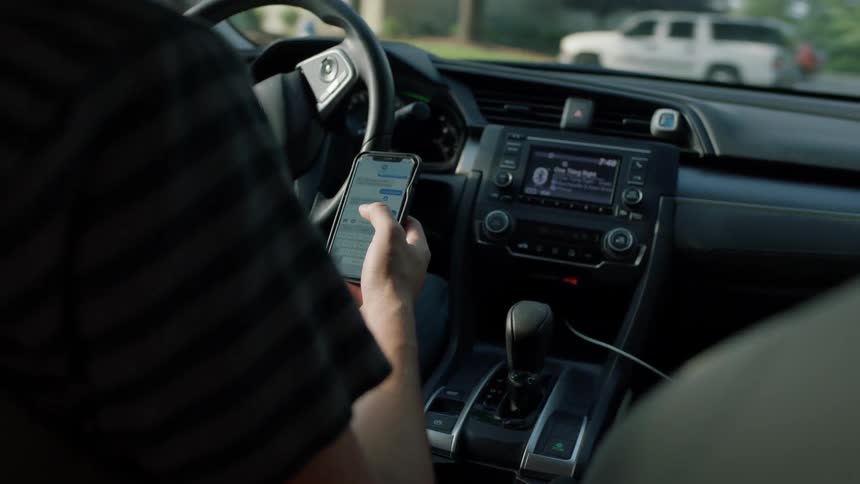 Man On Phone While Driving