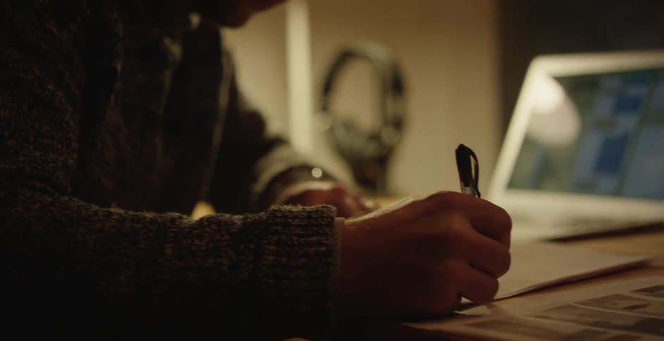 A man working at a desk