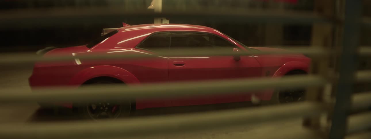 Muscle Car At Gas Station