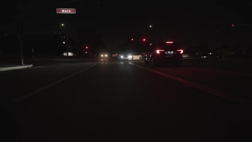 Muscle Car Driving At Night