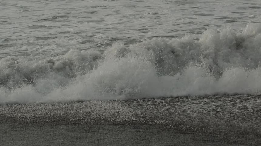 Ocean waves crashing onto the beach