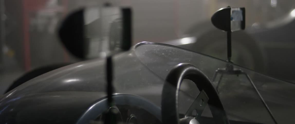 The side mirror of a vintage car