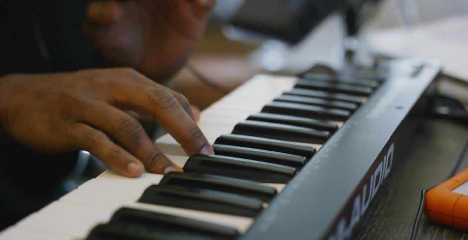 Musician In Home Studio