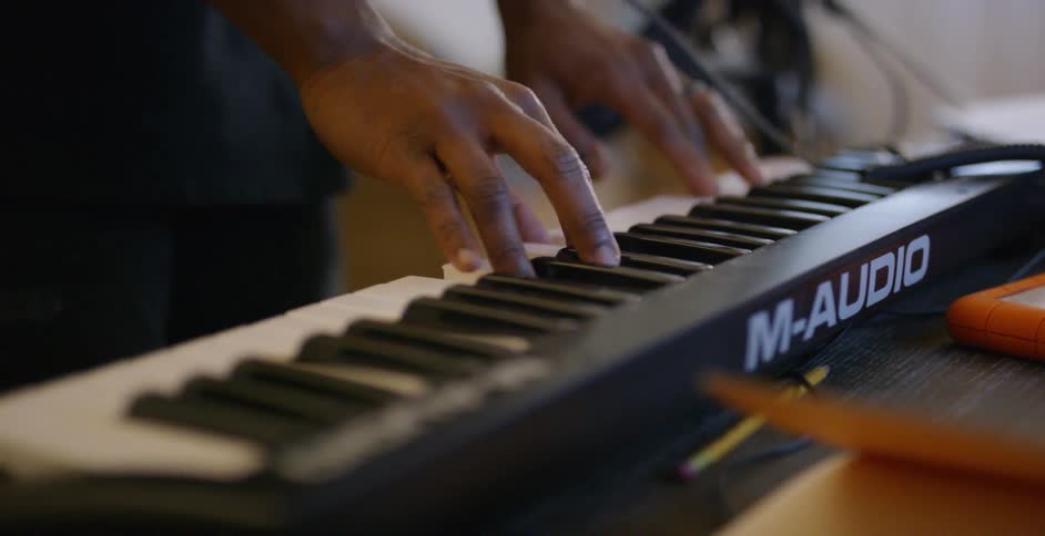 Musician In Home Studio