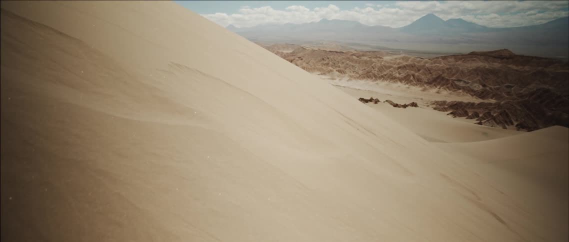 Large sand dunes in the desert