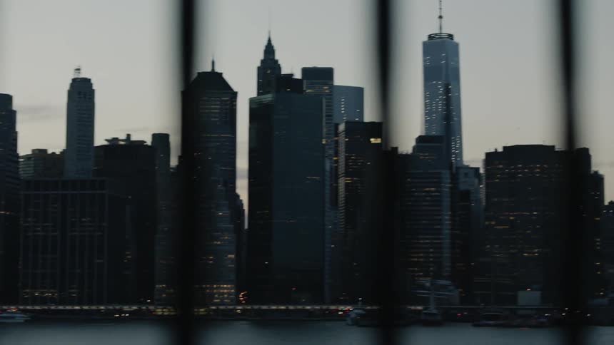 Skyscrapers tower in the distance