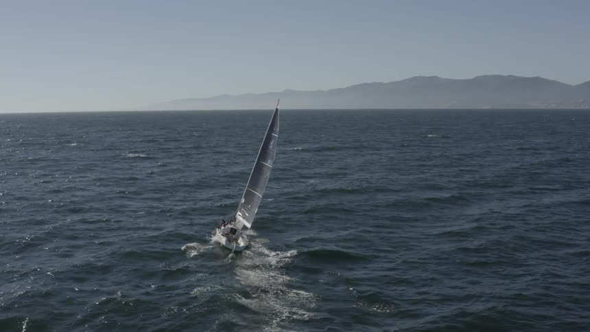 A boat is in the ocean