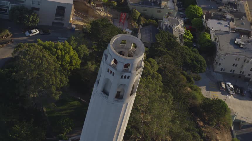 A building stands tall in a suburban area