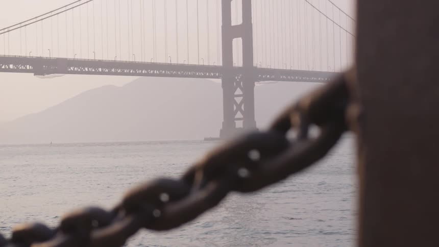 Panning shot of a bridge