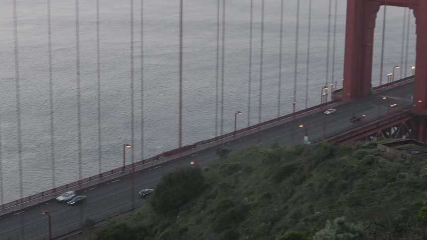 Cars driving on a bridge