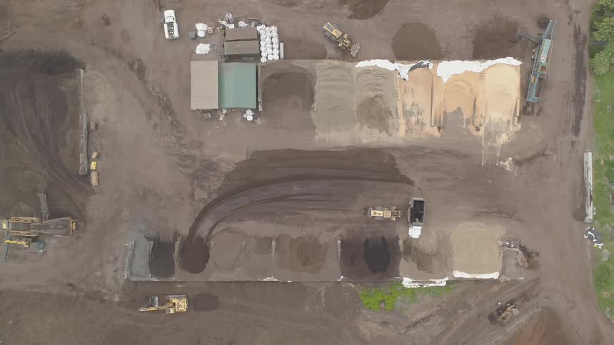 People are working at a construction site