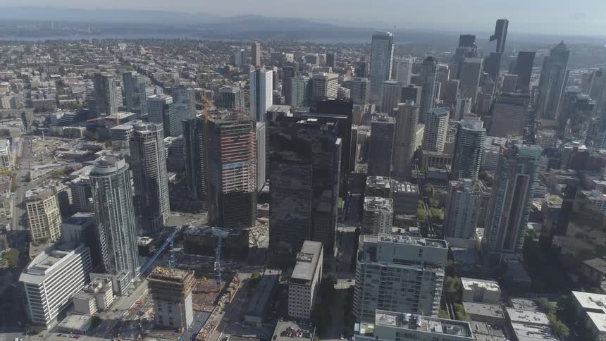 City skyline of buildings and skyscrapers