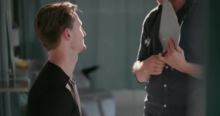 A doctor shakes hands with a man