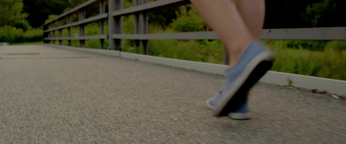 Woman walking down the street