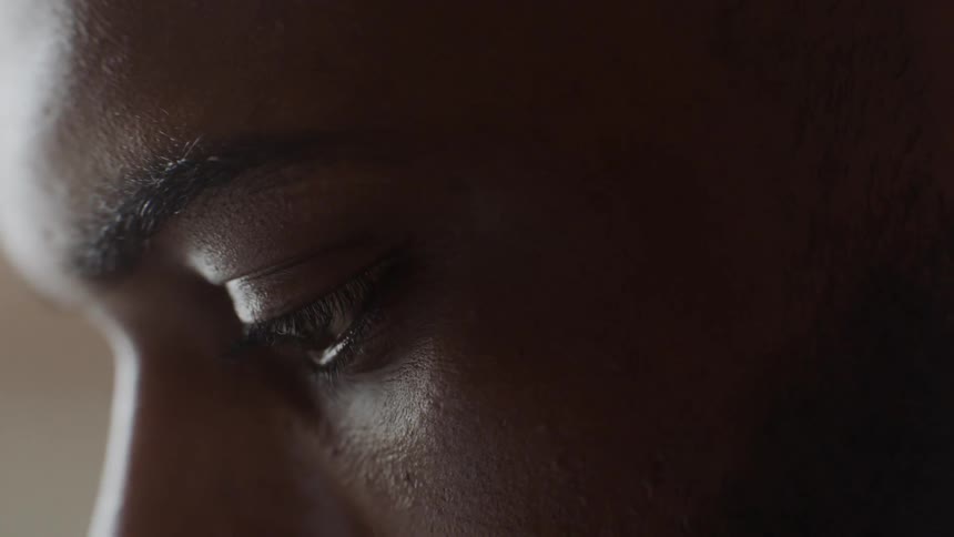 Close up of a man looking at something