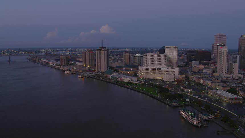 The downtown city is by the coast