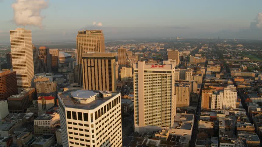City skyline filled with skyscrapers and buildings