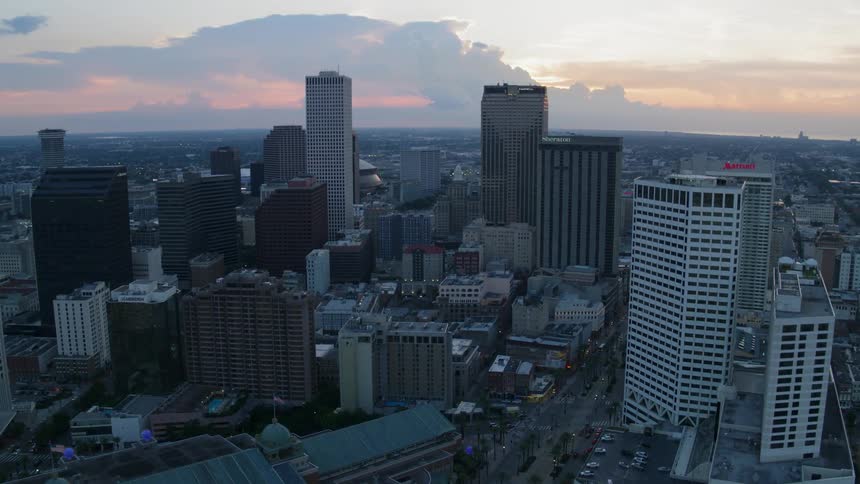 Large city buildings with a skyline