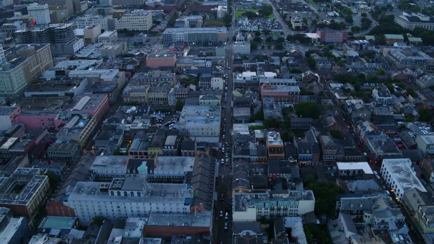 Aerial view of city downtown