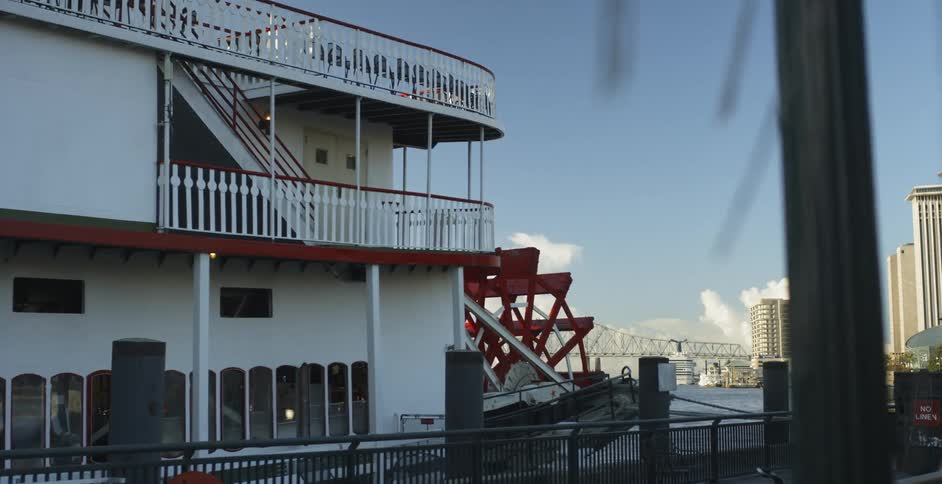 A large boat along the dock