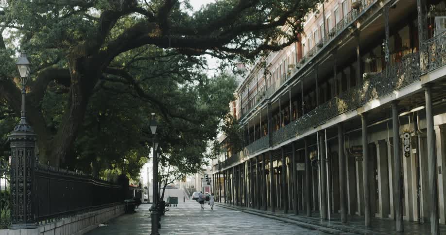 Plaza with people walk away from camera