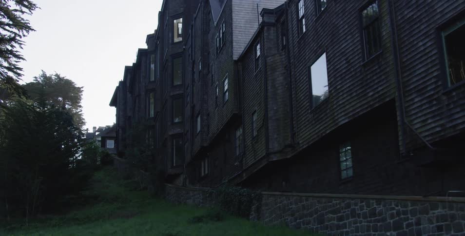 Terraced houses in rural area in the daytime