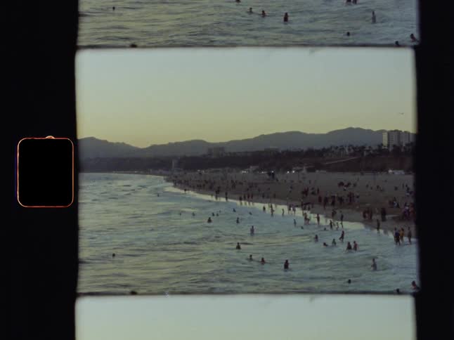 A beach full of people