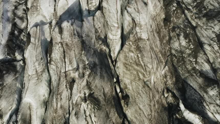 A birds eye view of rock formations