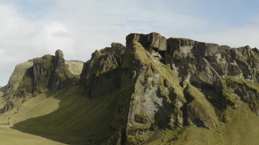 Aerial view of a rocky cliff during the day