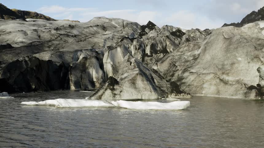 Water is moving by the shoreline