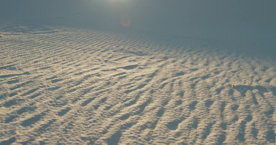 Desert with dune at dusk