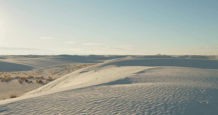 Slow pan and move of a vacant desert