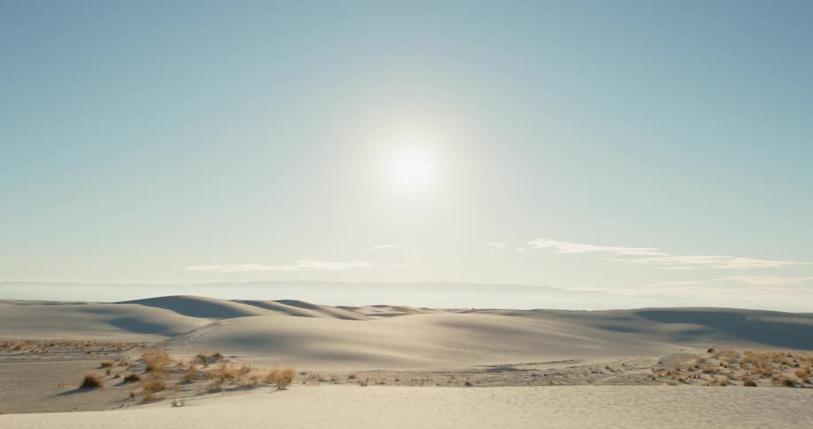 Sun over a desert horizon
