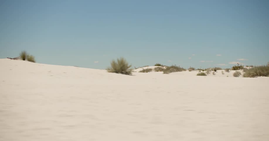 A desert with vegetation and hills