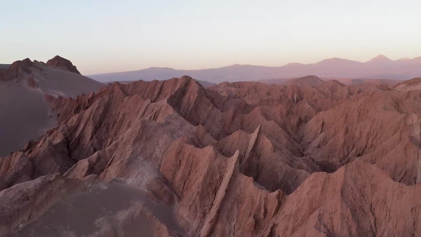 Aerial view of rocky terrain on a desert