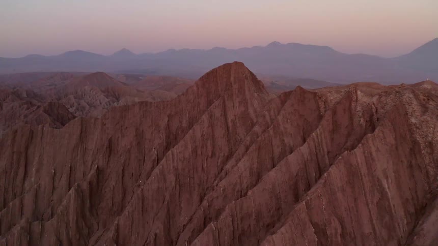 Badlands national park during sunset