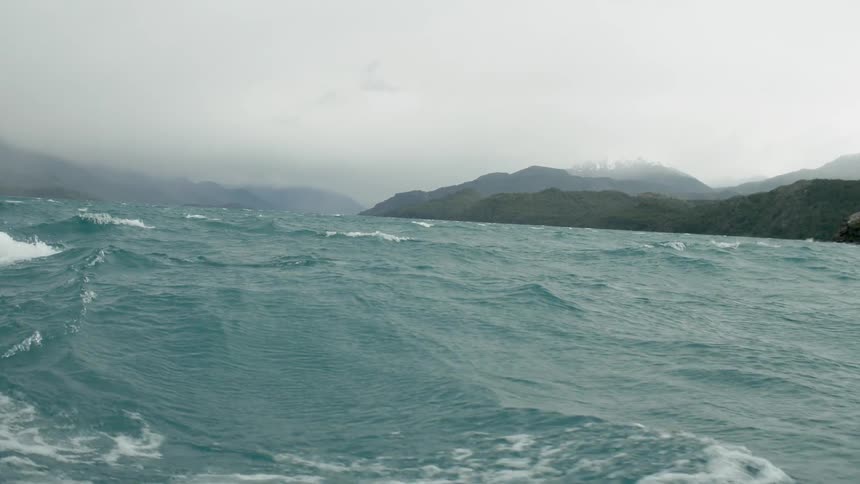 Waves in a large body of water