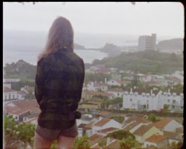 Woman overlooking the landscape around her