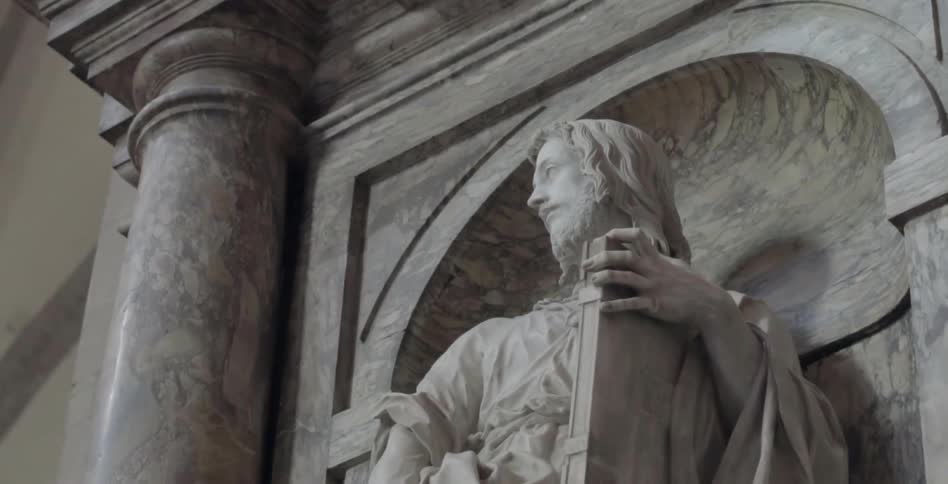 Religious statue made of marble
