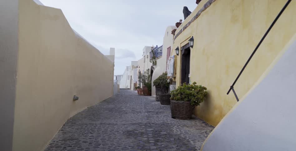 An alleyway in a small town