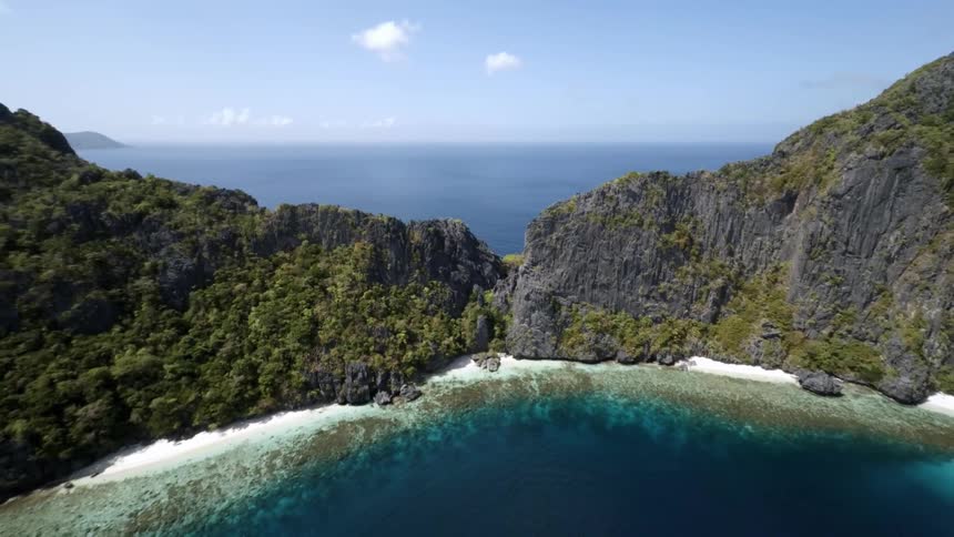 Aerial view of a beach