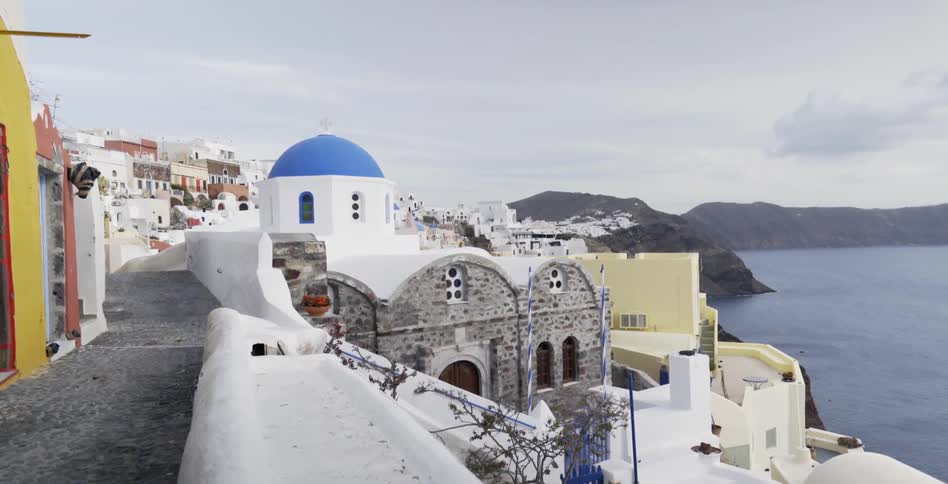 Woman Traveling Through Greece And Italy